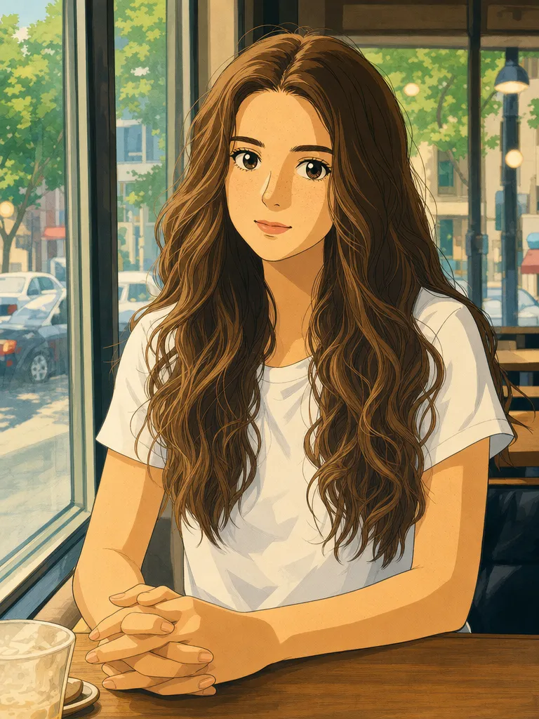 Cafe portrait turned into a Studio Ghibli style illustration by GPT Image 2