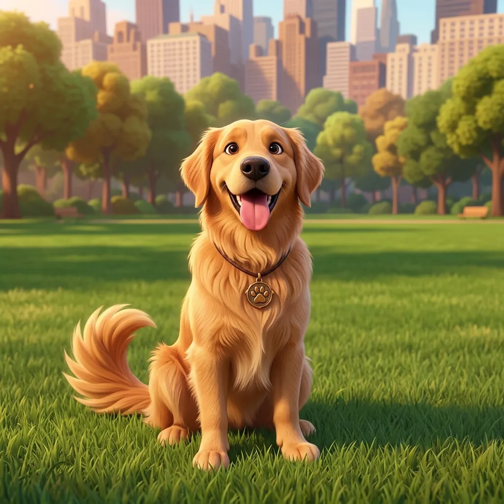 Golden retriever turned into a cute Pixar style 3D animated character with Nano Banana 2